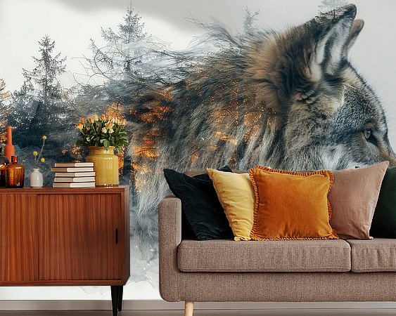 Voorbeeld van het werk in een kamer