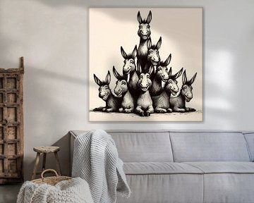 Piramide van lachende ezels van Hey Art!