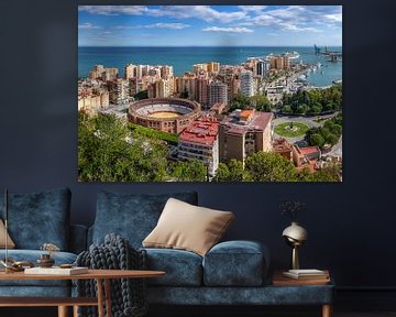 Panorama of the city of Malaga in Spain by Voss photography