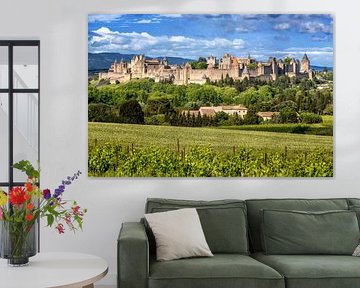 Panorama der Stadt Carcassonne in Frankreich von Voss Fine Art Fotografie