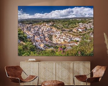 White mountain village of Setinel de las Bodegas in Andalusia in the sunlight by Voss photography
