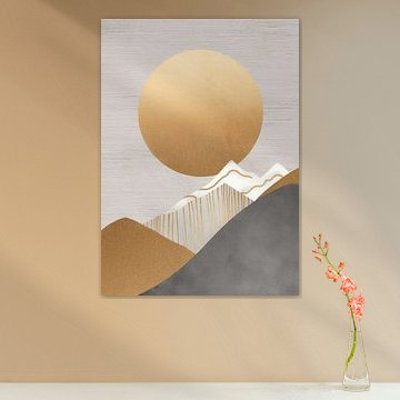 Abstracte Natuur Gouddecoratie