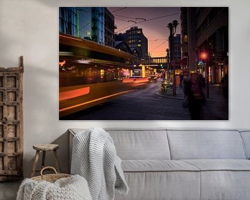 Night shot Friedrichstrasse in Berlin by Jenco van Zalk