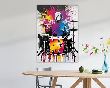 Drum abstract spelen van Owolan Art
