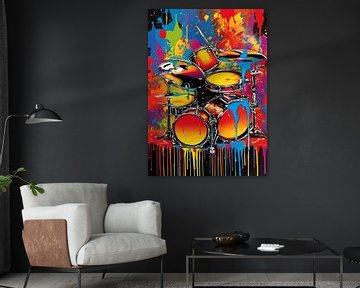 Modern abstract De trommel van Owolan Art