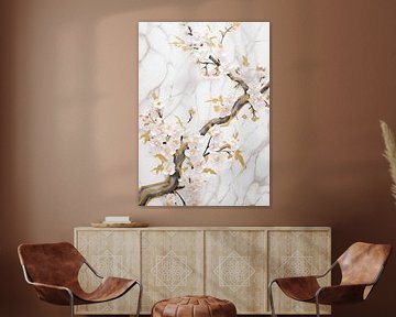 Bloemen Abstract Goud Decor van Morgan