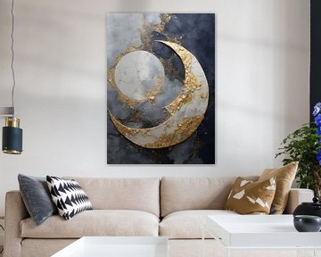 Maan Abstract Goud Decor van Morgan