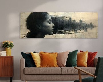 Vrouw Zwart-Wit | Urban Solace van Kunst Kriebels