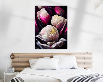Abstract peonies