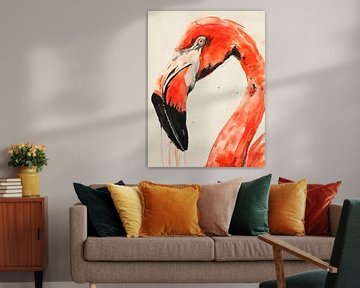Flamingo van But First Framing