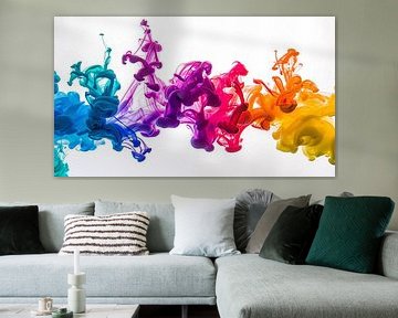 Tinte im Wasser buntes Panorama von TheXclusive Art