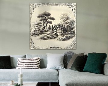 Brug en Japanse tuin 1 van Hey Art!