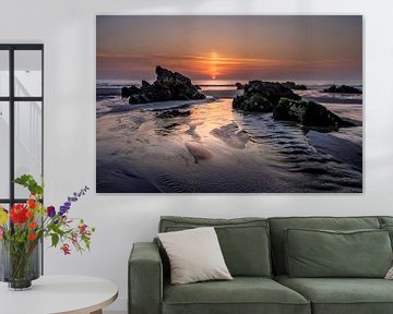 Sunset in Zambujeira do Mar van Frans Nijland