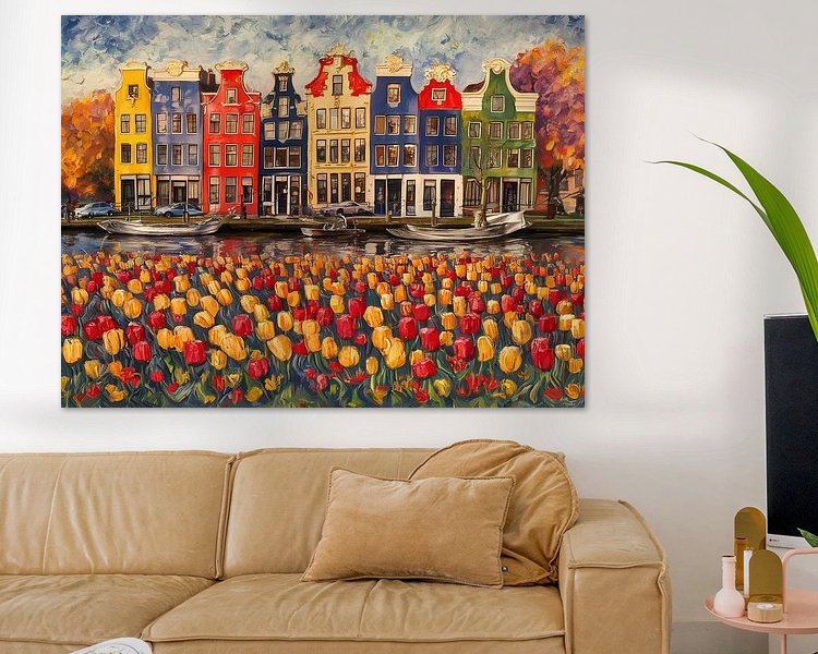 Voorbeeld van het werk in een kamer