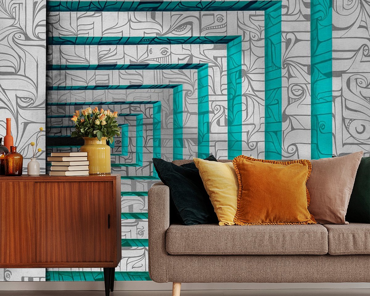 Voorbeeld van het werk in een kamer