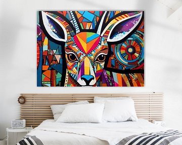 Schilderij Kleurrijk Hert | Natuurkunst van ARTEO Schilderijen