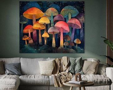 Neon Paddestoel | Shroomlights van Kunst Kriebels