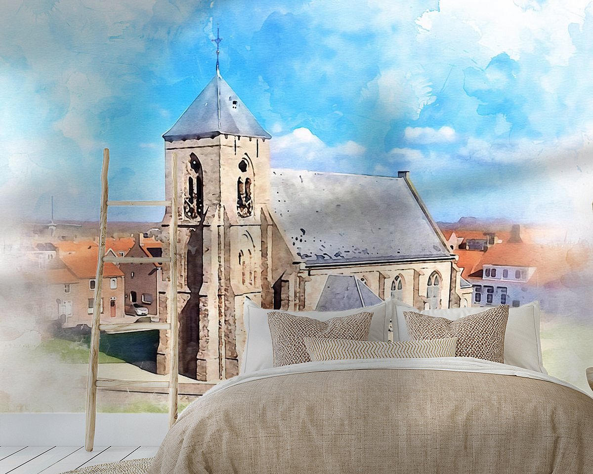 Voorbeeld van het werk in een kamer