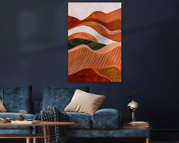 Abstract Heuvels in Warme Tinten van Whale & Sons