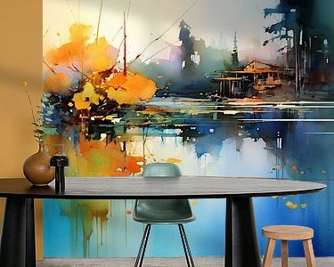 Voorbeeld van het werk in een kamer