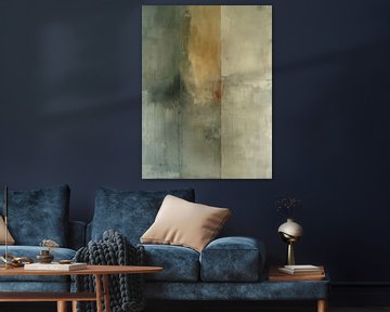 Modern abstract in gedekte kleuren, minimalisme van Japandi Art Studio