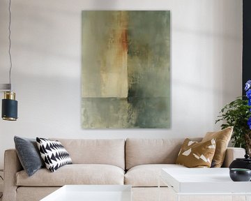 Modern abstract in gedekte kleuren, minimalisme van Japandi Art Studio