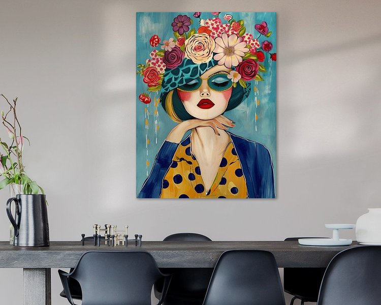 Voorbeeld van het werk in een kamer