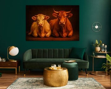 Cow in the meadow. by Bert Quaedvlieg