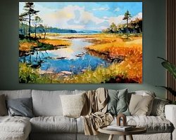 Voorbeeld van het werk in een kamer