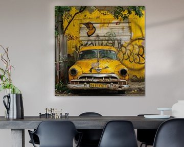 Yellow oldtimer duck van NH_ART