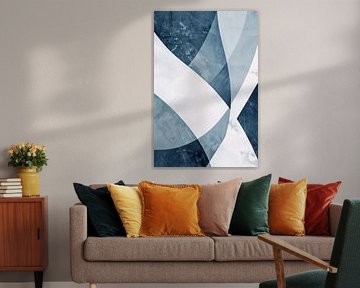 Abstract art in shades of blue by Poster Art Shop