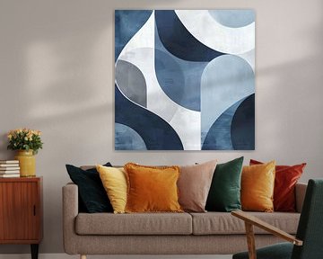 Abstrakte Kunst in Blautönen von Poster Art Shop