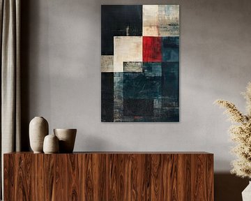 Abstracte geometrie in retro kleuren van Poster Art Shop