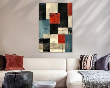 Abstracte geometrie in retro kleuren van Poster Art Shop