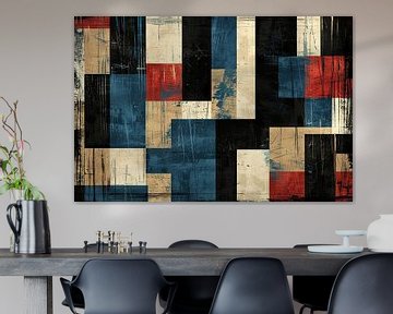Abstracte geometrie in retro kleuren van Poster Art Shop