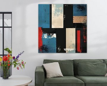 Abstracte geometrie in retro kleuren van Poster Art Shop