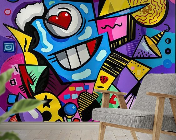 Voorbeeld van het werk in een kamer