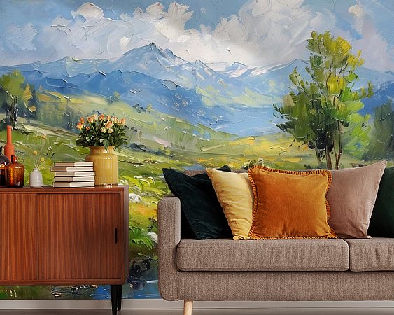 Voorbeeld van het werk in een kamer