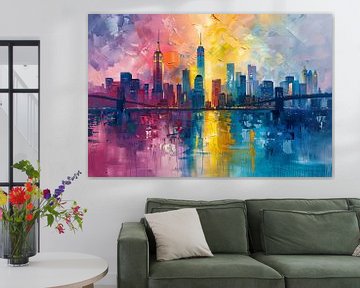 Kleurrijke skyline van New York van ARTemberaubend