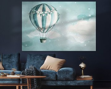 Heißluftballon – Kinderzimmerkunst von Poster Art Shop