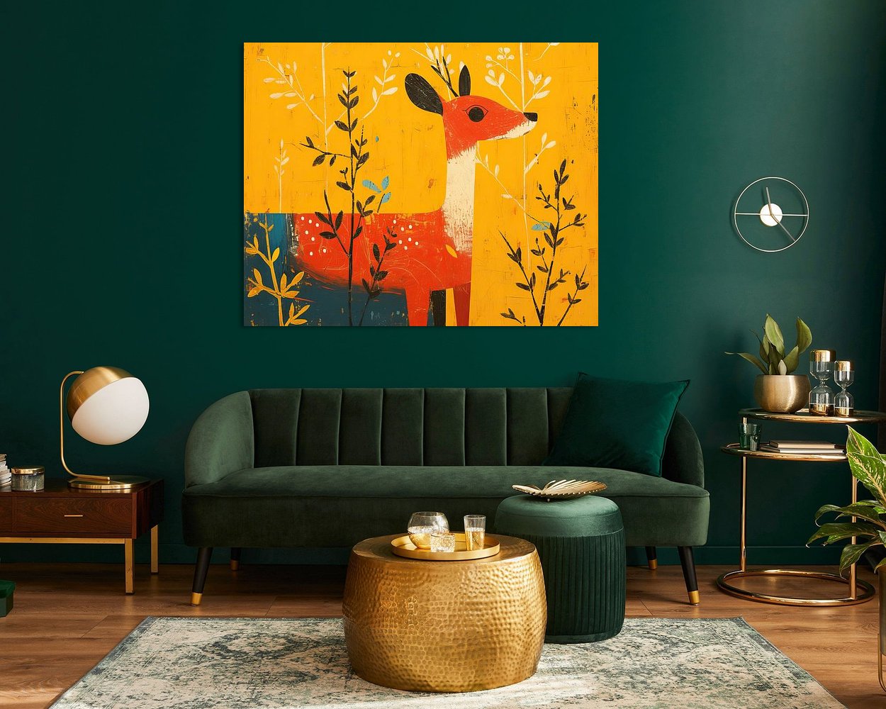 Voorbeeld van het werk in een kamer