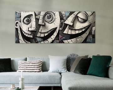 Gezichtenschilderij van Kunst Kriebels