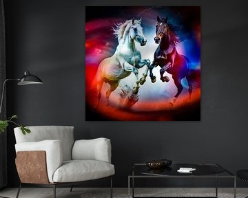 Wilde paarden van Walter Zettl