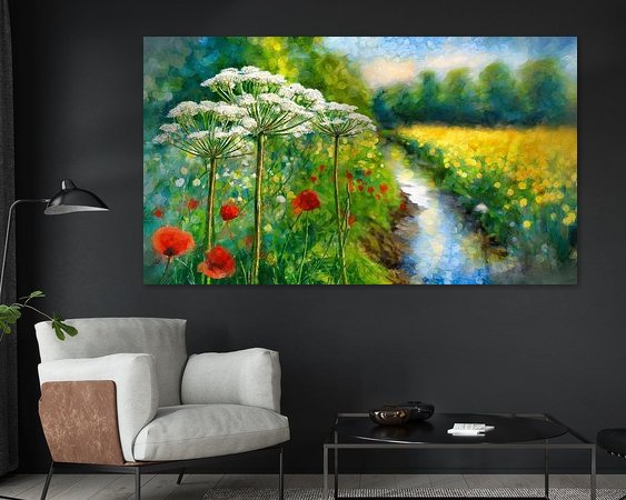 Voorbeeld van het werk in een kamer