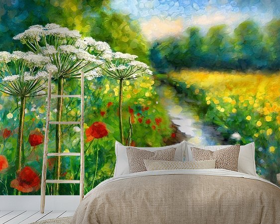 Voorbeeld van het werk in een kamer
