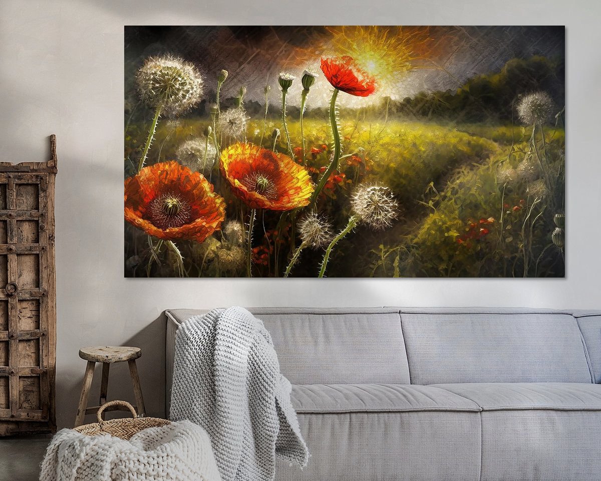 Voorbeeld van het werk in een kamer