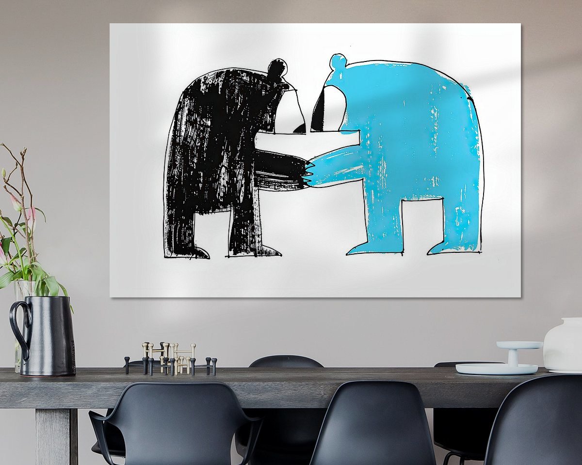 Voorbeeld van het werk in een kamer