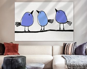 Blauwe Vogels van Modern Collection