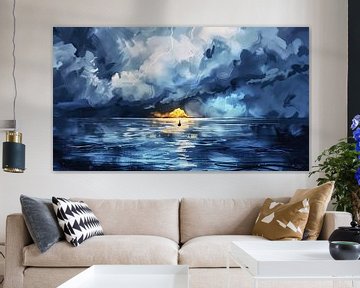 Boot in een razende storm van Frank Heinz