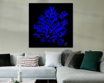 I LOVE POP MARINA - Corallo blu Yves Klein su nero van Petra Kaindel